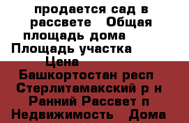 продается сад в рассвете › Общая площадь дома ­ 30 › Площадь участка ­ 400 › Цена ­ 120 000 - Башкортостан респ., Стерлитамакский р-н, Ранний Рассвет п. Недвижимость » Дома, коттеджи, дачи продажа   